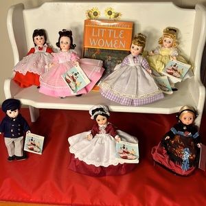 Madame Alexander’s 7 “Little Women” dolls with book. Foster Love of Literature